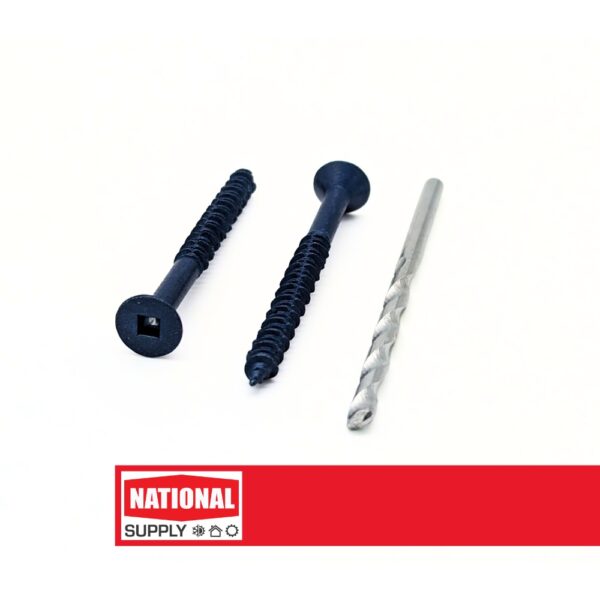 1/4"x1-1/4" Concrete Screws Flat Socket Head Qty 100 W/Drill Bit