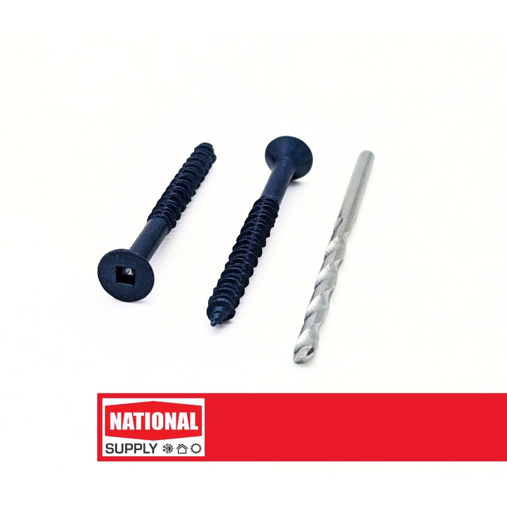 1/4"x1-1/4" Concrete Screws  Flat Socket Head Qty 100 W/Drill Bit