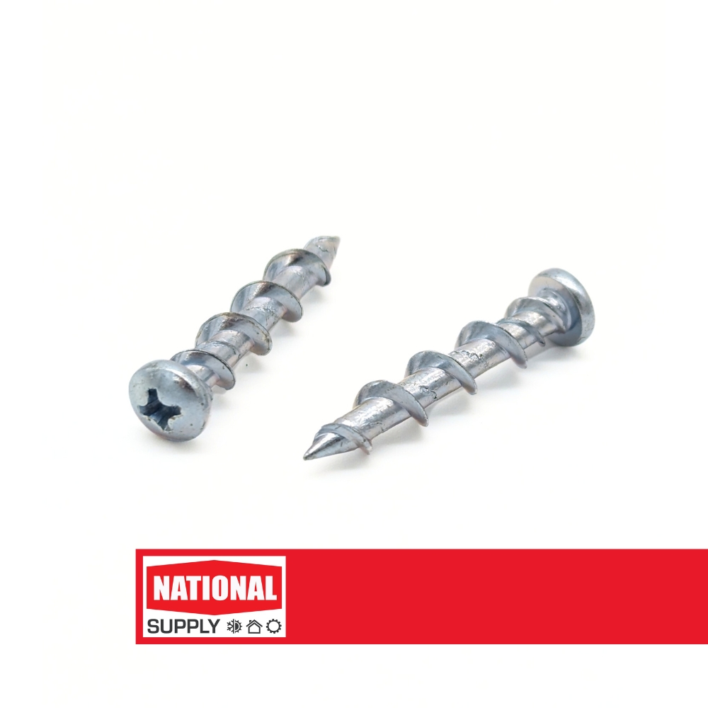 1-1/4" Wall Anchors Phillips Pan Head Qty 100