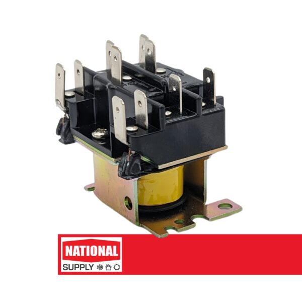 Semi-Enclosed Relay ? 2 Pole HVAC Switching Relay, 120 V, DPDT