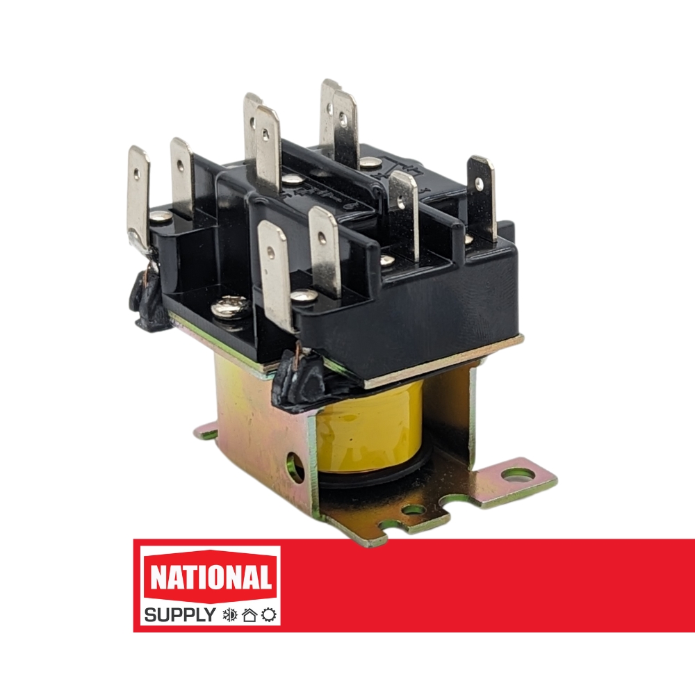 Semi-Enclosed Relay ? 2 Pole HVAC Switching Relay, 120 V, DPDT