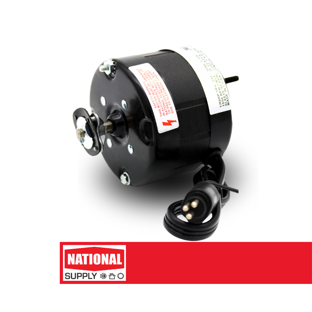 3.3" Hubless Fan Motor, Shaded Pole, 1/60 HP, 1550 RPM, 230 V, 0.35 A