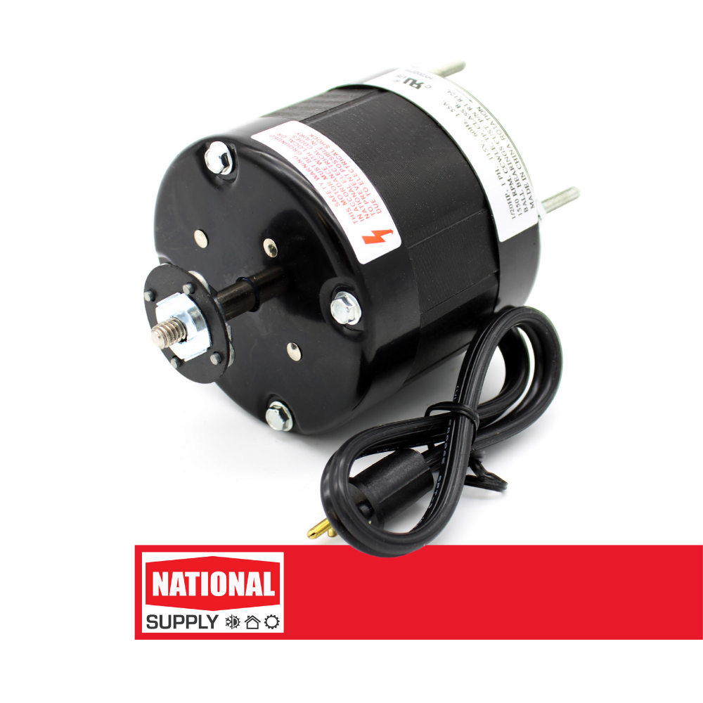 3.3" Hubless Fan Motor, Shaded Pole, 1/20 HP, 1550 RPM, 115 V, 1.55 A