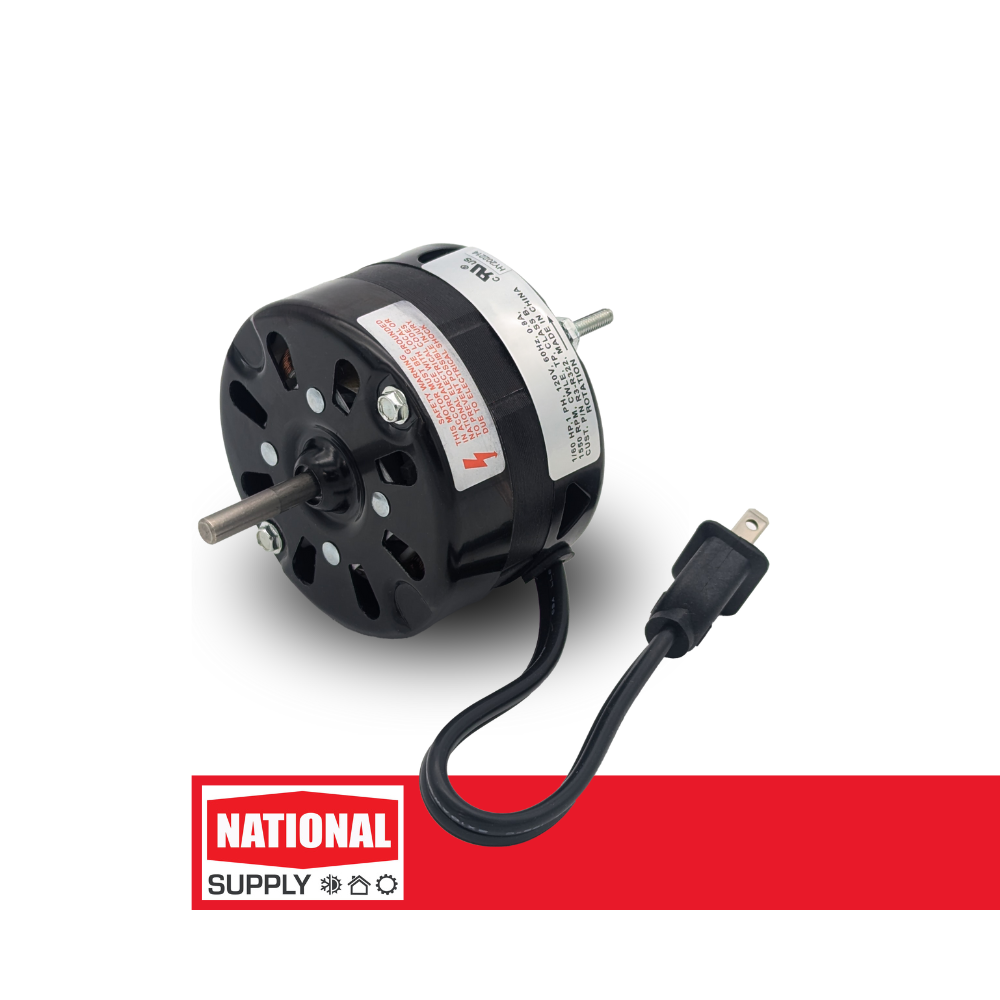 3.3" Exhaust Fan/Blower Motor, Shaded Pole, 1/60 HP, 1550 RPM, 115 V, 0.8 A